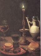 Gottfried Von Wedig Still Life with a Candle (mk05) oil painting artist
